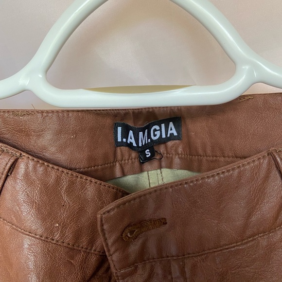I.AM.GIA Carolina Faux Leather Pant in Brown - Picture 3 of 3